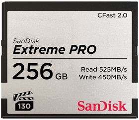 Фото 1/2 Карта-памяти SanDisk Extreme PRO CFast 2.0 525/450 MB/s 256GB (3500x) (SDCFSP-256G-G46D)