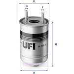 UFI Фильтр топливный 24.113.00