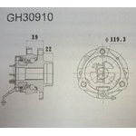 GH30910, Ступица колеса с интегрированным подшипником