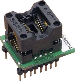 70-0902, Adapter DIL14W/SOIC14 ZIF 150mil