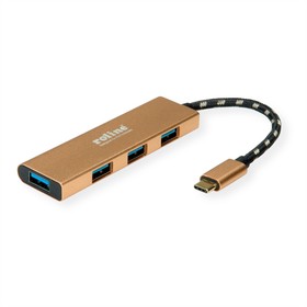 14.02.5049-5, 4 Port USB 3.2 USB C Hub, USB Bus Powered, 145 x 63 x 26mm