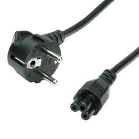 19.08.1028-20, Straight CEE 7/7 Plug to Straight IEC C5 Socket Power Cable, 1.8m
