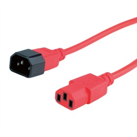 19.08.1531-25, Straight IEC C14 Plug to Straight IEC C13 Socket Power Cable, 3m
