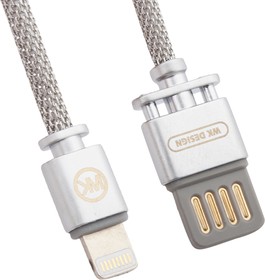 Фото 1/2 USB кабель WK MASTER WDC-030 8 pin для Apple серебряный