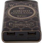 Универсальный внешний аккумулятор Power Bank WK Giedeo Series 10000 mAh WP-011 черный