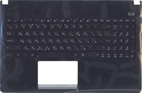 Фото 1/2 Клавиатура (топ-панель) для ноутбука ASUS X501 черная с черным топкейсом
