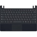 Клавиатура (топ-панель) для ноутбука Samsung N230 черная с черным топкейсом