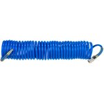 Шланг спиральный синий с быстросъемными соединениями профи 10м 8х12мм 20бар 4912