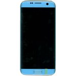 Дисплей для Samsung Galaxy S7 Edge SM-G935FD голубой с рамкой