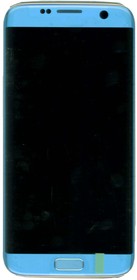 Фото 1/2 Дисплей для Samsung Galaxy S7 Edge SM-G935FD голубой с рамкой
