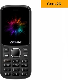 Фото 1/9 Мобильный телефон Digma A172 Linx 32Mb черный моноблок 2Sim 1.77" 128x160 GSM900/1800 FM microSD max32Gb