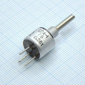 СП4-1а 0.5 А 2-12 20% 10К, Резистор переменный подстроечный непроволочный 10кОм 0.5Вт ±20% 92г.
