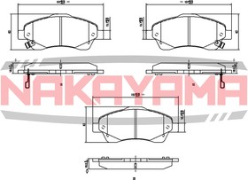 P2026NY, Торм. колодки передние Toyota Avensis 1.6I 16V,1.8I 03-