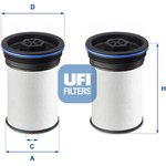 UFI Фильтр топливный 26.042.02