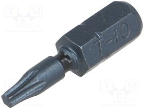 Фото 1/2 T4560 TX10, Насадка; Torx®; TX10; Длина: 25мм; Монтаж: 1/4" (C6,3мм); TORSION