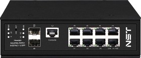 Фото 1/2 NST NS-SW-8G2G-PL/IM, Промышленный управляемый (L2+) HiPoE коммутатор Gigabit Ethernet