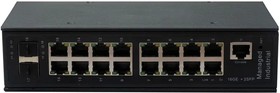 Фото 1/5 NST NS-SW-16G2G-PL/IM, Промышленный управляемый (L2+) HiPoE коммутатор Gigabit Ethernet