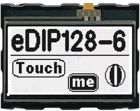 EA EDIP128W-6LWT, Дисплей: LCD; графический; 128x64; FSTN Positive; черный; LED