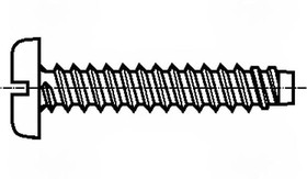 B2.9X9.5/BN992, Винт, для термопластов, 2,9x9,5, Головка: цилиндрическая, прямой