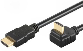 Фото 1/2 31921, Кабель, HDMI 1.4, вилка HDMI, вилка HDMI 270°, 1,5м, черный