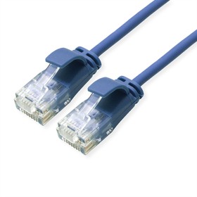 21.15.3942-100, Cat6a Straight Male RJ45 to Straight Male RJ45 Ethernet Cable, UTP, Blue LSZH Sheath, 500mm