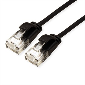 21.15.3950-100, Cat6a Straight Male RJ45 to Straight Male RJ45 Ethernet Cable, UTP, Black LSZH Sheath, 150mm