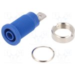 SEB 7080 Ni / BL, Blue Female Banana Socket, 4 mm Connector, 24A, 1000V ...