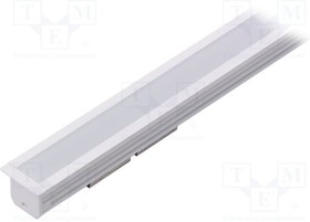 58790001, Профиль для LED модулей, молочный, белый, L: 1м, DEEP10, алюминий