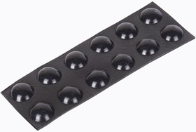 Photo 1/2 Ti6/3B, Adhesive silicone feet (shock absorber) d=6x3mm, black(12pcs)