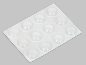 Photo 1/2 Ti12/4T, Adhesive silicone feet (shock absorber) d=12x4mm, transparent(12pcs)
