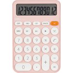 1801400, Калькулятор настольный КОМП. Deli EM124, 12-р, батар., 158х105мм, розовый