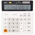1155284, Калькулятор настольный КОМПАКТНЫЙ Deli EM01010 белый 12-разр