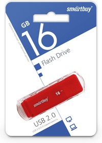 Фото 1/6 USB 2.0 накопитель Smartbuy 016GB Dock Red (SB16GBDK-R)