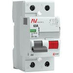 Выключатель дифференциального тока (УЗО) 2п 63А 30мА тип AC DV AVERES EKF ...