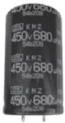 Фото 1/2 EKMZ451VSN391MQ45S, Aluminum Electrolytic Capacitors - Snap In 390uF 450V 20% 25.4X45