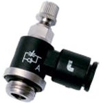 7660 04 09, Quick Exhaust Valve, M3 x 0.5 Male x 10 bar, Threaded, Tube, Push In 4mm