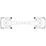 SDB09P09S-060, D-Sub Cables 9P 60" MALE/FEMALE SHLD D-SUB ASSMBY