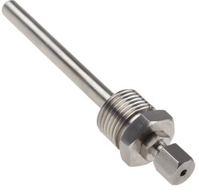 Фото 1/3 1/2 BSP Thermowell for Use with Temperature Probe, 3 mm, 8 (Pocket) mm Probe, RoHS Standard