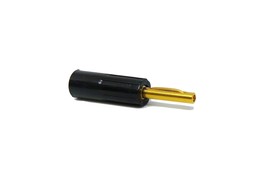 Фото 1/4 Black Male Banana Connectors, 4 mm Connector, Solder Termination, 16A, 50V, Gold Plating