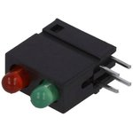 DVDD202, LED; in housing; red/green; 3mm; No.of diodes: 2; 20mA; 40°; 2?2.2V