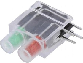 Фото 1/2 DBKD220, LED; in housing; green/red; 3.9mm; No.of diodes: 2; 20mA; 40°