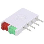 DBI01302, LED; in housing; red/green; 1.8mm; No.of diodes: 2; 10mA; 38°
