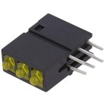 DBM3111, LED; in housing; yellow; 1.8mm; No.of diodes: 3; 38°