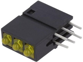 Фото 1/2 DBM3111, LED; in housing; yellow; 1.8mm; No.of diodes: 3; 38°