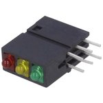 DBM3012, LED; in housing; red/yellow/green; 1.8mm; No.of diodes: 3; 20mA