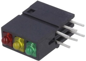 Фото 1/2 DBM3012, LED; in housing; red/yellow/green; 1.8mm; No.of diodes: 3; 20mA