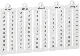 0 395 20, Number Marker Plate for use with for use with Terminal Blocks