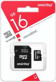 Фото 1/8 micro SDXC карта памяти Smartbuy 64GB Class 10 (с адаптером) LE