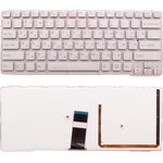 Клавиатура для ноутбука Sony SVE14A серебристая без рамки с подсветкой