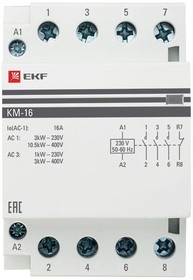 Фото 1/2 Контактор модульный КМ 16А 2NО+2NC (3 мод.) PROxima| km-3-16-22 | EKF